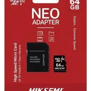 Micro Sd SDXC 64Gb Clase 10 Neo C/Adaptador Hiksemi