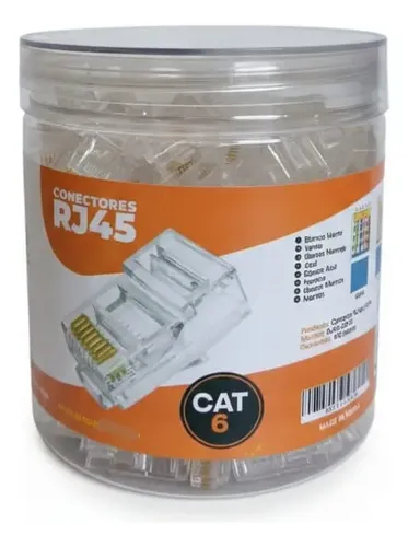 CONECTORES RJ45 CAT6 100UND
