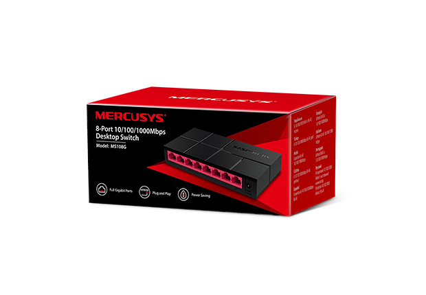 Switch MS108G 8 Puertos Mercusys 10/100/1000 Mbps
